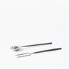 Hand Forged - Set of Medium Round Handled Fork and Spoon Set