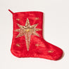 Indian Christmas - Embroided Stocking - Red / Gold