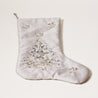 Indian Christmas - Embroided Stocking-Silver / Silver