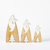 Wood and Silver Christmas - Large Santa with Tree