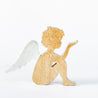 Wood and Silver Christmas - Large Seated Cherub