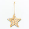 Wood and Silver Christmas - Large Star Hanger