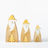 Wood and Gold Christmas - Small Santa with Tree
