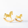 Wood and Gold Christmas - Small Rocking Horse
