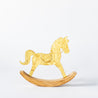 Wood and Gold Christmas - Small Rocking Horse