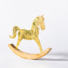 Wood and Gold Christmas - Large Rocking Horse