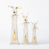 Wood and Gold Christmas - Small Long Reindeer on Plinth