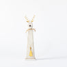Wood and Gold Christmas - Medium Long Reindeer on Plinth