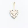 Wood and Gold Christmas - Small Heart Hanger