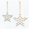 Wood and Gold Christmas - Large Star Hanger