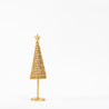 Gold Christmas - Small Metal Cone Tree on Stand