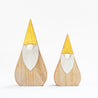 Gold Christmas - Small Wooden Santa with LED Nose