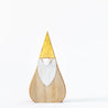 Gold Christmas - Small Wooden Santa with LED Nose