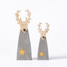 Stone And Gold Christmas - Small Reindeer with Gold Star