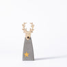 Stone And Gold Christmas - Small Reindeer with Gold Star