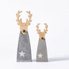 Stone And Silver Christmas - Large Reindeer with Silver Tree