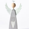 Stone And Silver Christmas - Large Angel with Silver Heart