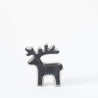 Scratched Christmas - Small Outlined Reindeer - Charcoal