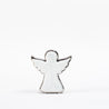 Scratched Christmas - Small Outlined Angel - White