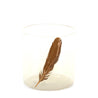 Feathered - Small Smoked Glass Feathered Votive