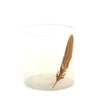 Feathered - Small Smoked Glass Feathered Votive