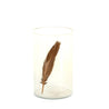 Feathered - Medium Smoked Glass Feathered Vase