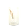 Feathered - Medium Smoked Glass Feathered Vase