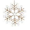 Jute Christmas - Large Hanging Snowflake and Crystals