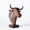 Antique Finish - Bull on Plinth