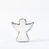 Scratched Christmas - Medium Outlined Angel - White