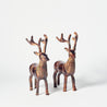 Antique Finish - Set of Two Large Standing Stags