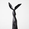 Black and White - Large Standing Rabbit - Matt Black