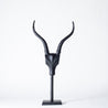 Black and White - Small Antelope Head on Plinth