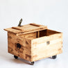 One of a kind - Wooden Blanket Box on Wheels