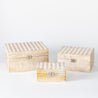 Casa Bianca - Set of 3 Rect. Boxes - Dog Tooth