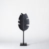 Black and White - Large Tropical Leaf on Plinth