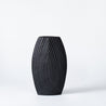 Black and White - Small Ridged Vase