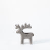 Scratched Christmas - Small Outlined Reindeer - Grey
