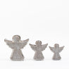 Scratched Christmas - Medium Outlined Angel - Grey