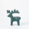 Scratched Christmas - Medium Outlined Reindeer - Green