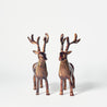 Antique Finish - Set of Two Large Standing Stags