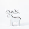 Scratched Christmas - Medium Outlined Reindeer - White