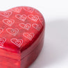 Red Carved Hearts - Small Heart Box
