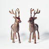 Antique Finish - Set of Two Giant Standing Stags
