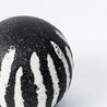 Charcoal Doodles - Large Vertical Striped Sphere