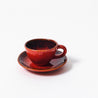 Fire and Water - Espresso Cup and Saucer - Red