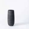 Scratched Small Slim Vase - Charcoal