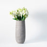 Scratched Large Slim Vase - Grey