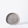 Scratched Small Low Dish - Grey